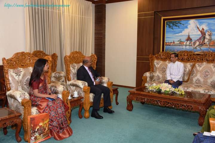 The Union Minister for International Cooperation receives the Indian Ambassador(20-7-2023)
