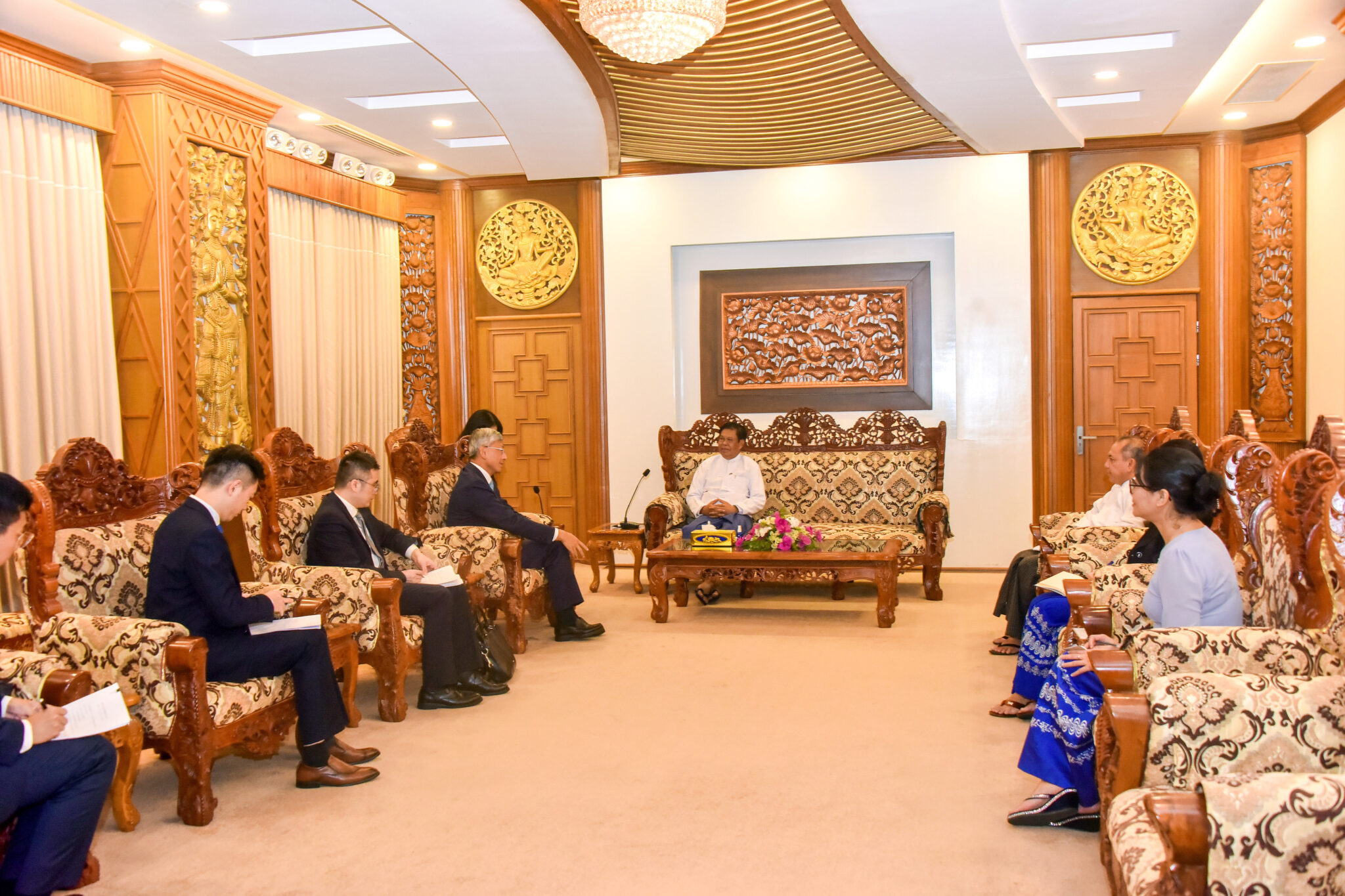 Deputy Prime Minister and Union Minister for Foreign Affairs receives Ambassador of the People’s Republic of China to Myanmar (23-10-2023)
