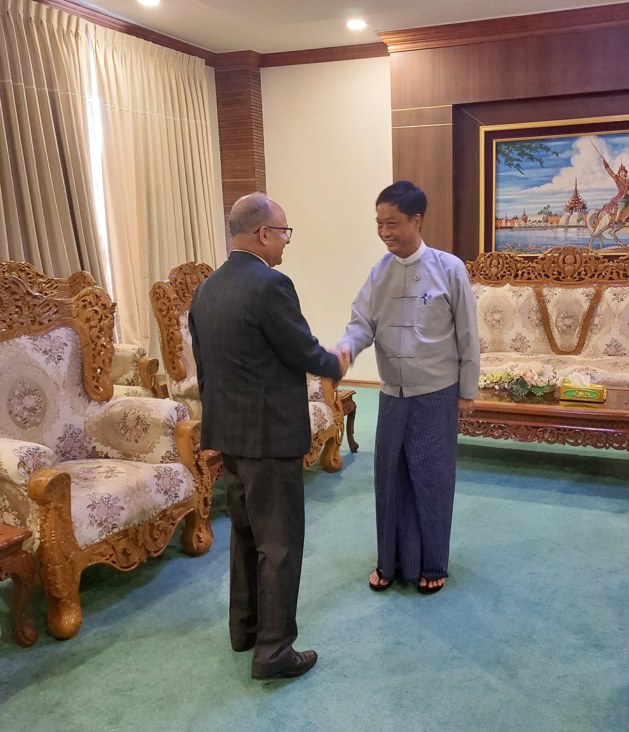 Deputy Minister of the Ministry of Foreign Affairs receives Ambassador of Nepal to Myanmar(1-12-2023)
