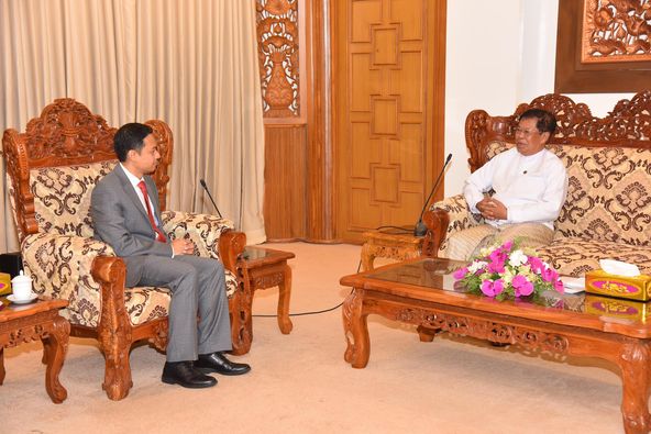 Deputy Prime Minister and Union Minister for Foreign Affairs receives Ambassador of Cambodia to Myanmar (24-4-2024)