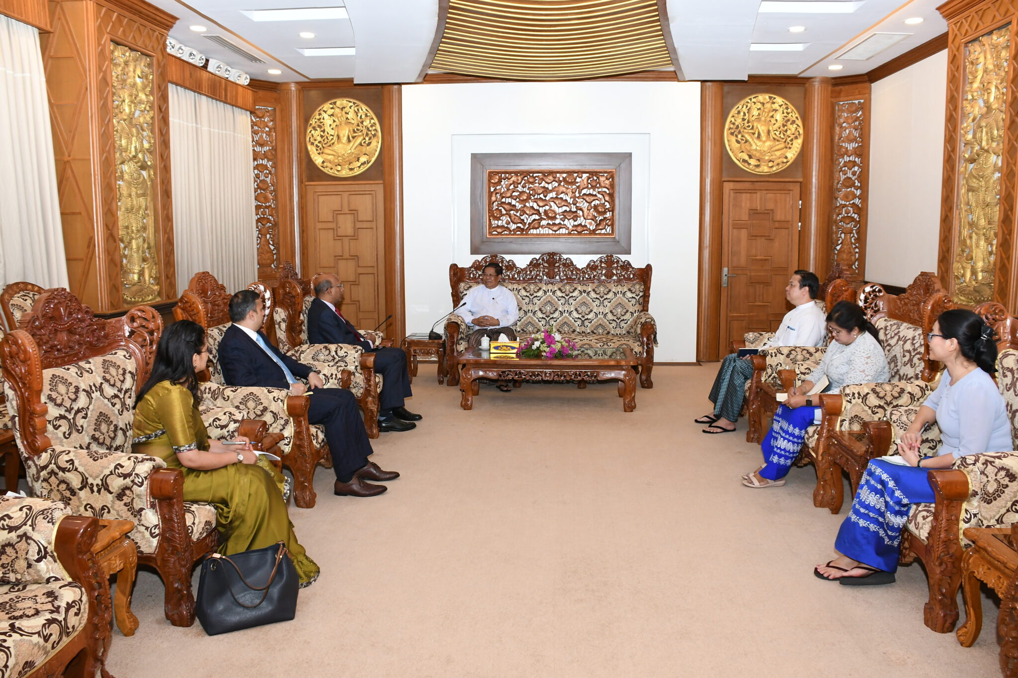Deputy Prime Minister and Union Minister for Foreign Affairs receives Ambassador of India to Myanmar (29-3-2024)