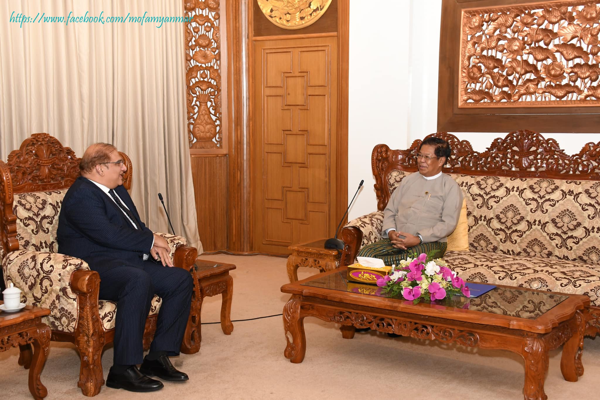 Deputy Prime Minister and Union Minister for Foreign Affairs receives Ambassador of Pakistan to Myanmar (8-5-2024)