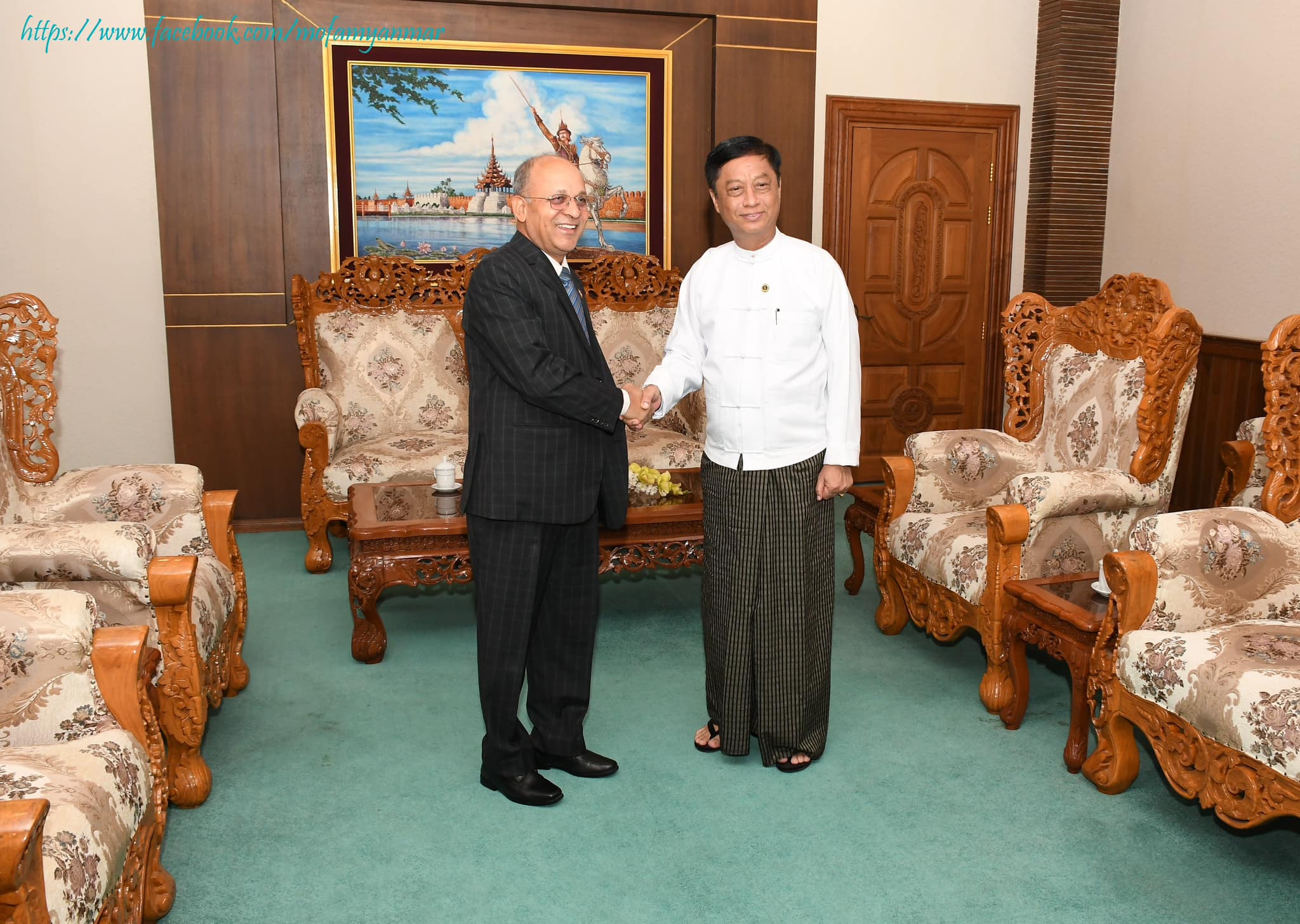 Deputy Minister for Foreign Affairs receives Ambassador of Nepal to Myanmar (9-5-2024)